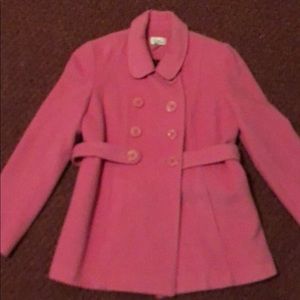 Lilly Pulitzer Pink wool Pea Coat